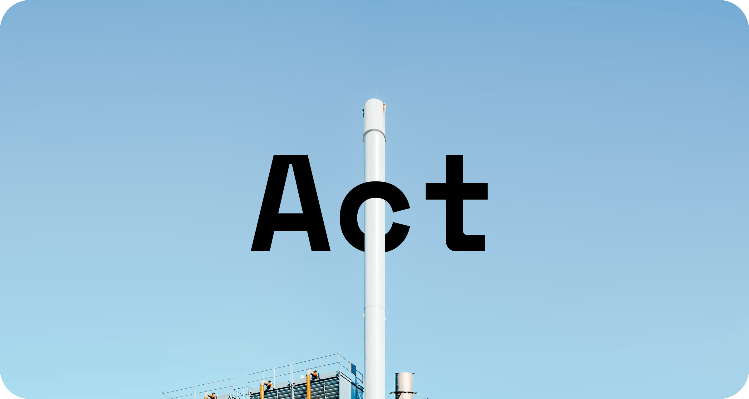 Photo of a flag pole with the word 'act' over it